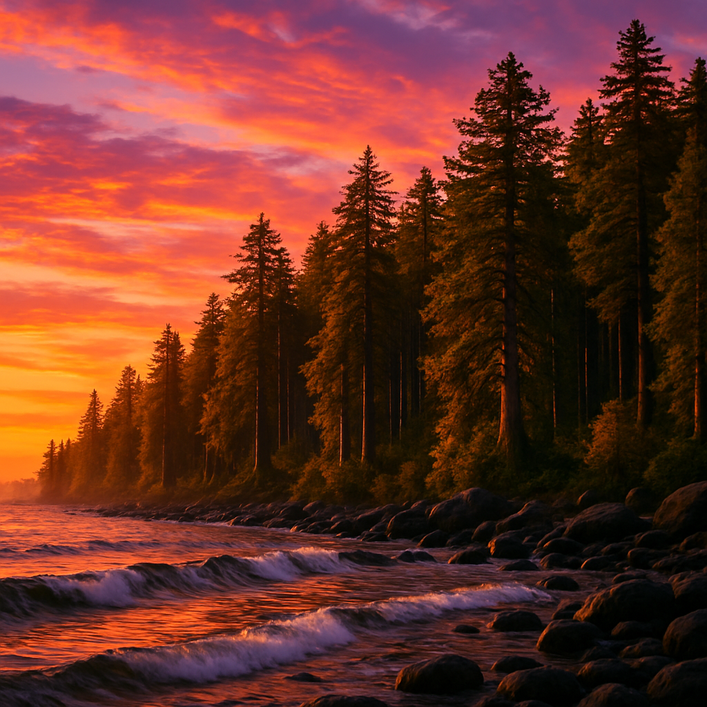 Vibrant colors of a sunset